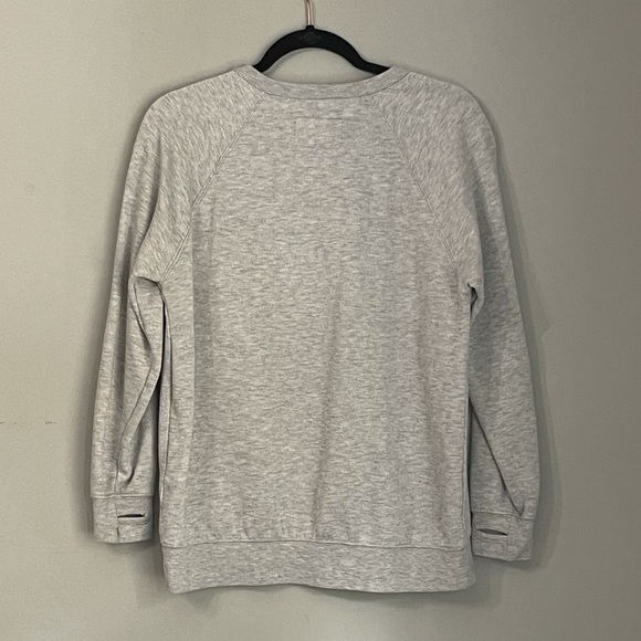 State of Mine Georgia crew neck sweatshirt in Heather gray & colorful script; M - Picture 4 of 5